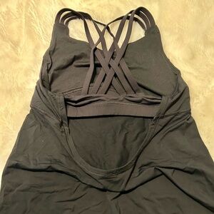 Lululemon Built In Bra Crossback Athletic Tank Black